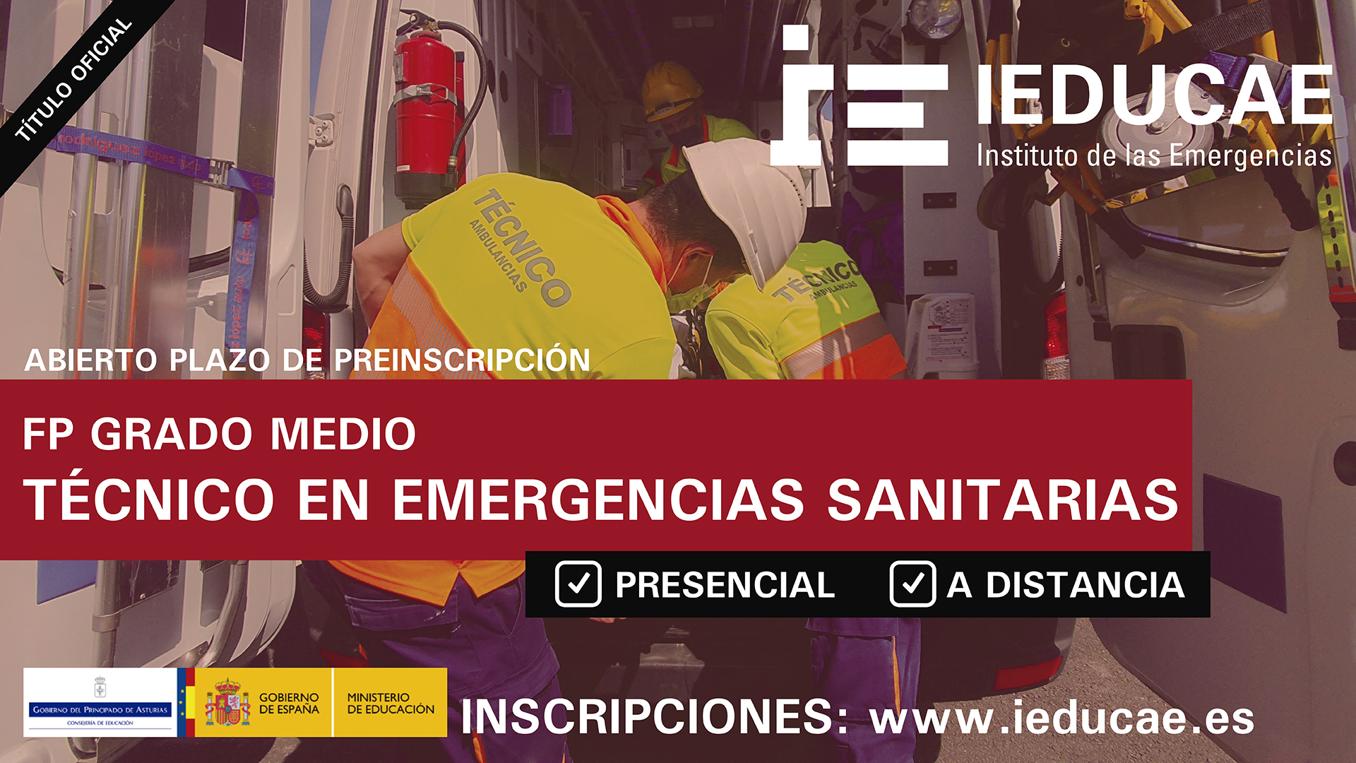 ‼ Atención futuros Técnicos en Emergencias Sanitarias: ABRIMOS PLAZO DE PREINSCRIPCIÓN